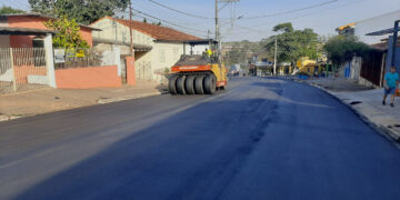 Obras de pavimentação continuam nesta segunda-feira 