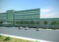 O novo prédio de clínicas da Unimed Sul Paulista será construído ao lado do hospital. (Divulgação)