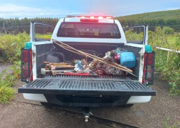 GCM de Itapetininga prende dois suspeitos em flagrante por furto de cabos elétricos e cobre no bairro Cabaçais