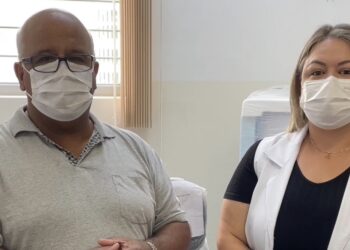 O vereador Dudu Franco e a coordenadoras Priscila Ramos. (Divulgação)