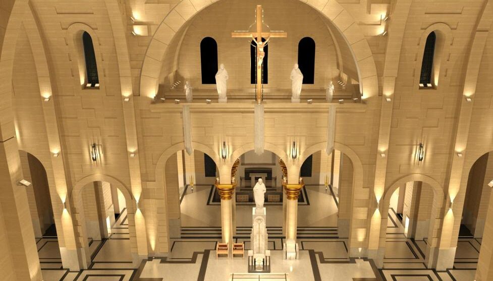 Ilustração do projeto da Catedral Nossa Senhora dos Prazeres. (Faust Arquitetura)