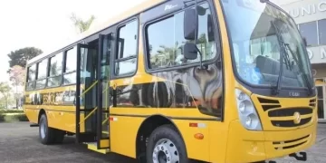 Ônibus que realiza o transporte escolar em Itapetininga. (Divulgação/Prefeitura de Itapetininga)
