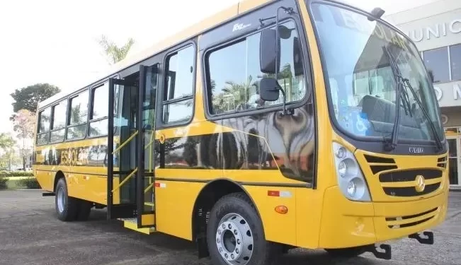 Ônibus que realiza o transporte escolar em Itapetininga. (Divulgação/Prefeitura de Itapetininga)