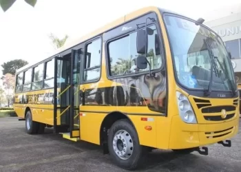 Ônibus que realiza o transporte escolar em Itapetininga. (Divulgação/Prefeitura de Itapetininga)