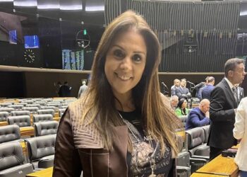 A deputada federal Simone Marquetto (MDB) na Câmara dos Deputados. (Divulgação)