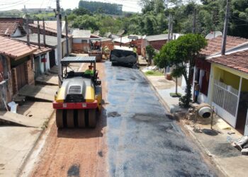 As ruas dos Distrito do Rechã passam por obras de pavimentação. (Prefeitura de Itapetininga)