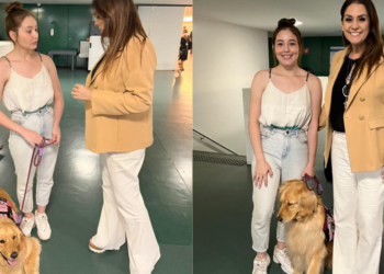 Simone Marquetto conheceu um pouco da história da jovem Keicia Nolasco, moradora de Brasília e que foi à Câmara dos Deputados. Keicia tem transtorno de espectro autista (TEA). (Divulgação)