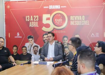O prefeito Jeferson Brun fala em coletiva de imprensa sobre o lançamento da ExpoAgro. (Divulgação/ Prefeitura de Itapetininga)