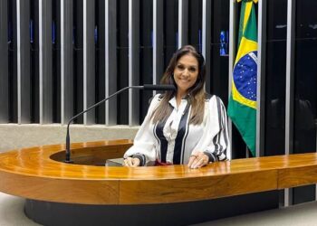 A deputada federal Simone Marquetto (MDB-SP) na Câmara dos Deputados em Brasília. (Câmara dos Deputados)