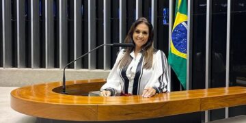 A deputada federal Simone Marquetto (MDB-SP) na Câmara dos Deputados em Brasília. (Câmara dos Deputados)