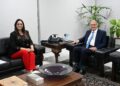 A deputada federal Simone Marquetto (MDB-SP) e o vice-presidente Geraldo Alckmin (PSB).