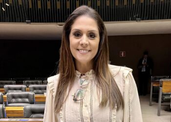 A deputada federal Simone Marquetto (MDB) na Câmara dos Deputados. (Divulgação)
