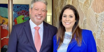 O presidente da Câmara dos Deputados, Arthur Lira e a deputada federal Simone Marquetto. (Divulgação)