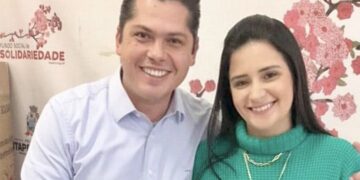 O prefeito de Itapetininga, Jeferson Brun, e a Primeira-Dama e presidente do Fundo Social de Solidariedade, Simone Brun. (Divulgação/Prefeitura de Itapetininga)