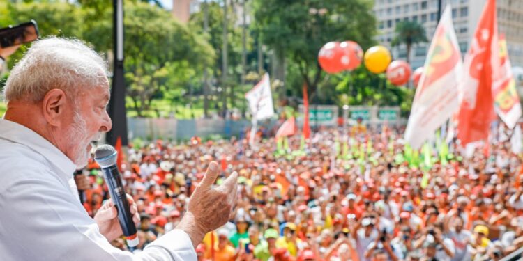 O presidente Luiz Inácio Lula da Silva anunciou nesta segunda-feira (1°), em ato realizado em São Paulo para celebrar o Dia Internacional do Trabalho. (Ricardo Stuckert)