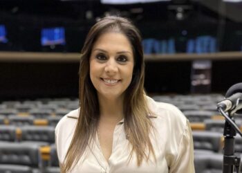 A deputada federal Simone Marquetto (MDB-SP) no Congresso Nacional. (Divulgação)