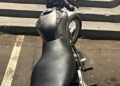 A motocicleta, segundo a Polícia Militar, havia sido furtada em frente ao Hospital Léo Orsi Bernardes. (Divulgação/Polícia Militar)