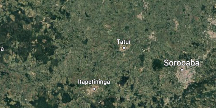 A Defesa Civil do estado confirmou dois abalos sísmicos em Miracatu, por volta das 8h35, de intensidade entre 4,7 e 4,9. (Google Earth)