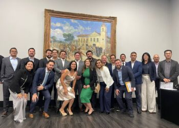 O deputado federal e presidente estadual do Progressistas, Maurício Neves, liderou na última segunda-feira, dia 3, uma audiência com os prefeitos da região do Sudoeste com o Secretário da Casa Civil do Governo de São Paulo, Arthur Lima. (Divulgação)