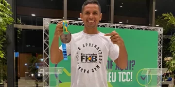 O atleta de Itapetininga representou o estado de São Paulo pela equipe de corrida Elite Running de Itapetininga e é aluno da Fundação Karnig Bazarian – FKB. (Divulgação)