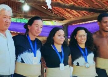 A equipe, formada por professores, foi representada pela Associação Itapetininga de Kodokan e Escola Municipal de Sumô da Prefeitura de Itapetininga. (Divulgação)