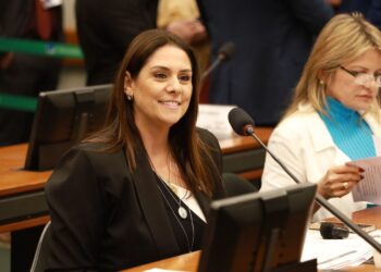 A deputada federal Simone Marquetto (MDB-SP) no Câmara dos Deputados. (Divulgação)