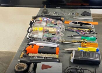 Objetos furtados. (Foto: Polícia Militar de São Paulo)