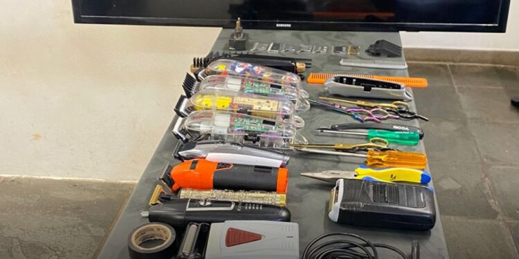 Objetos furtados. (Foto: Polícia Militar de São Paulo)