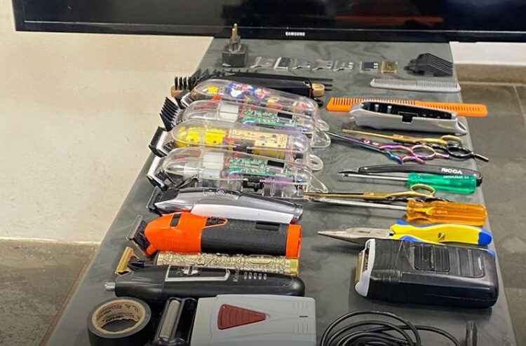 Objetos furtados. (Foto: Polícia Militar de São Paulo)