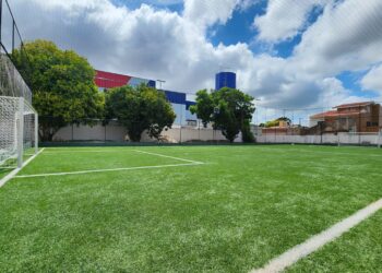 Campo de futebol society do Clube Atlético Sorocabana de Itapetininga. (William Furtado)