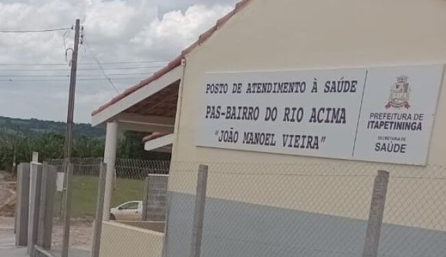 O Posto de Atendimento à Saúde (PAS) “João Manoel Vieira”, localizado no bairro Rio Acima, área rural do município. (Divulgação)