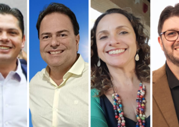 Jeferson Brun (Republicanos), Osmar Thibes Jr. (PSDB), Paula Granato (PV) e Milton de Oliveira Jr. (PL).