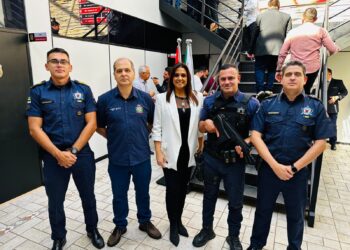 Simone Marquetto e a Guarda Civil de Itapetininga. (Divulgação)