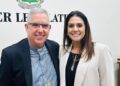 A deputada federal Simone Marquetto (MDB) e Dom Devair Araújo da Fonseca, Bispo Diocesano de Piracicaba. (Divulgação)