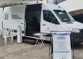 A van do projeto Cidadania Itinerante, da Secretaria da Justiça e Cidadania (SJC), atenderá a população das cidades de Itapetininga e São Miguel Arcanjo.(Divulgação)