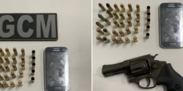 Foram encontradas 30 munições intactas e 5 deflagradas, todas de calibre 38. (Divulgação)