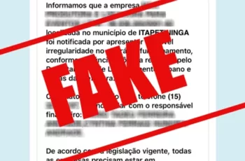 Mensagens falsas sobre o alvará têm como objetivo obter, ilegalmente, dados privados de empresários