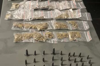 Na revista pessoal foram encontrados com ele R$ 95,00 em dinheiro, um aparelho celular e três papelotes de maconha. (Divulgação)