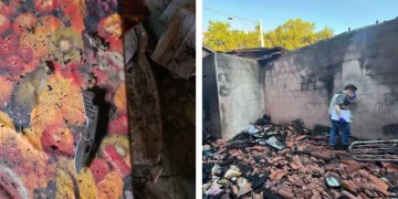 O corpo da vítima foi encontrado carbonizado após um incêndio, o que levou a polícia a considerar, inicialmente, a possibilidade de um incêndio acidental. (Divulgação/Polícia Civil)