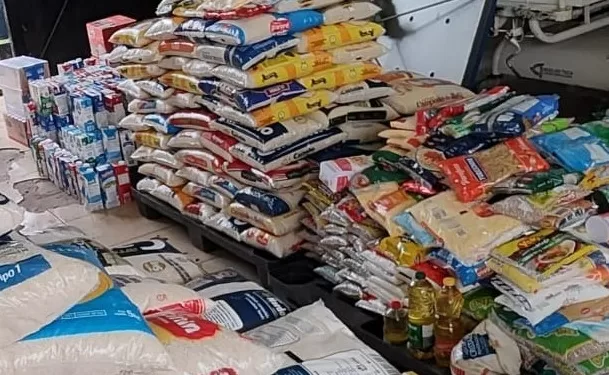 Com o foco na solidariedade, os funcionários da Citrosuco doaram alimentos, como arroz, feijão, pó de café e outros produtos que somaram quase 3.500 quilos. (Divulgação)