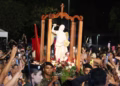 A imagem peregrina veio diretamente do Santuário do Monte Gargano, na Itália, o mais antigo do mundo dedicado ao Arcanjo. (Divulgação)