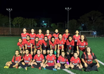 O futebol feminino do Sesi-SP iniciou em agosto de 2023 com foco na formação de base. (Foto: Divulgação)
