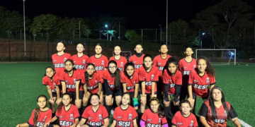 O futebol feminino do Sesi-SP iniciou em agosto de 2023 com foco na formação de base. (Foto: Divulgação)
